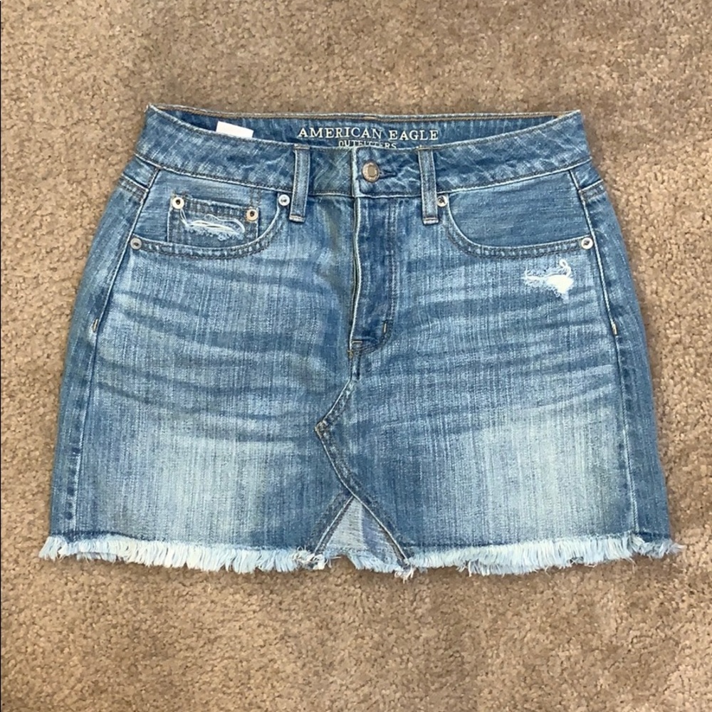AE Distressed Mini Jean Skirt *hard to find* NWOT